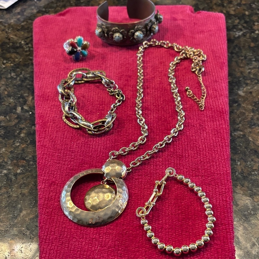 Gold and Silver Jewelry Set